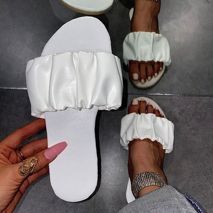 Ciabatta Donna con Fascia Arricciata