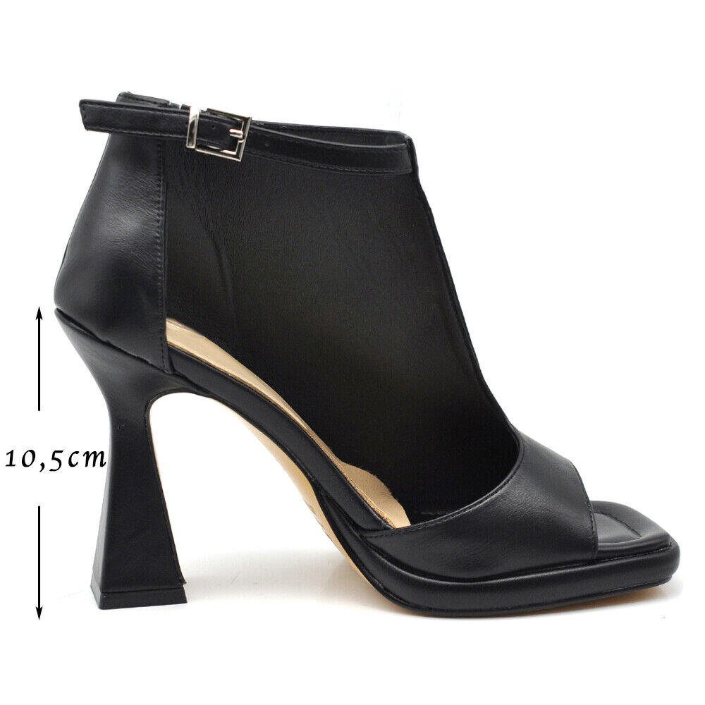 Scarpe Tronchetti Sandali Da Donna Con Tacco A Rocchetto Cerimonia Spuntati S669 MP2642-4