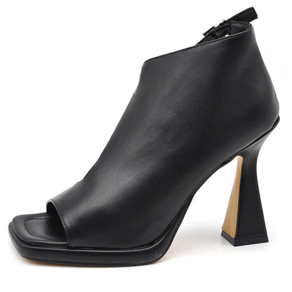 Scarpe Tronchetti Sandali Da Donna Con Tacco A Rocchetto Cerimonia Spuntati S669 MP2642-4