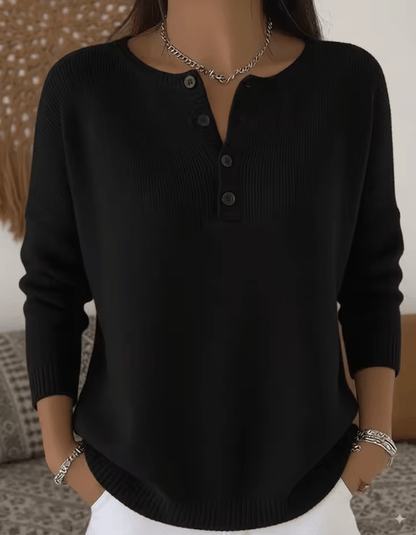 Vera | Maglia Elegante con Scollo a Bottoni