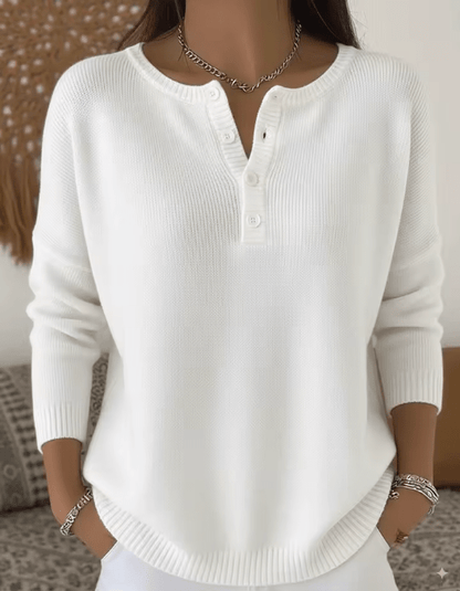 Vera | Maglia Elegante con Scollo a Bottoni