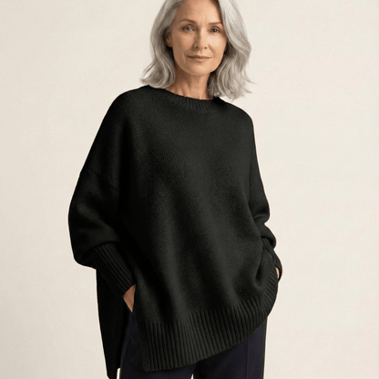 Livia I Maglione elegante con fondo asimmetrico
