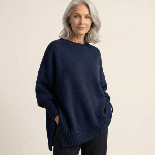 Livia I Maglione elegante con fondo asimmetrico