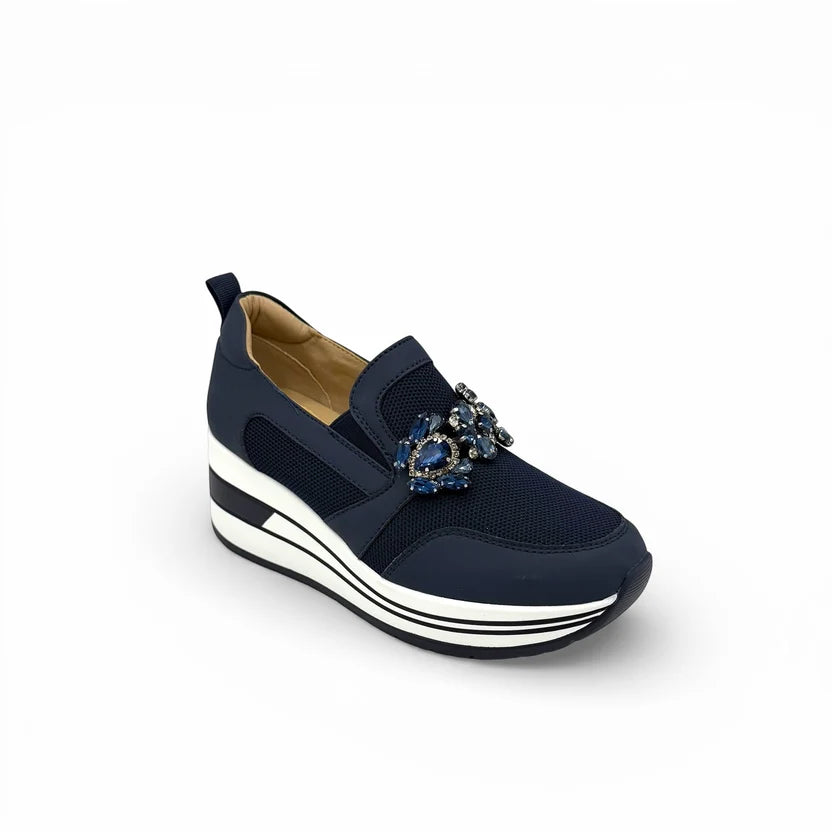 Sneaker con zeppa gioiello