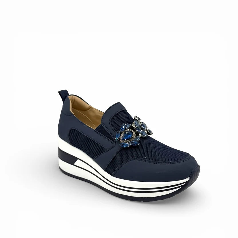 Sneaker con zeppa gioiello