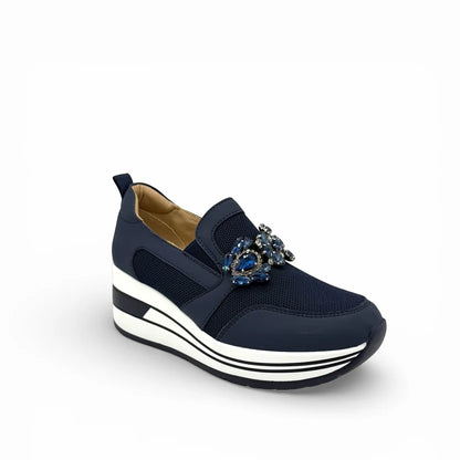 Sneaker con zeppa gioiello