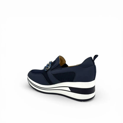 Sneaker con zeppa gioiello