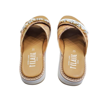 Alviero Martini 1A Classe Ciabatte N 2169 0371 Geo Beige Bianco