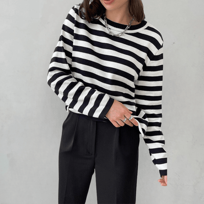 Nicole | Maglione rayé chic